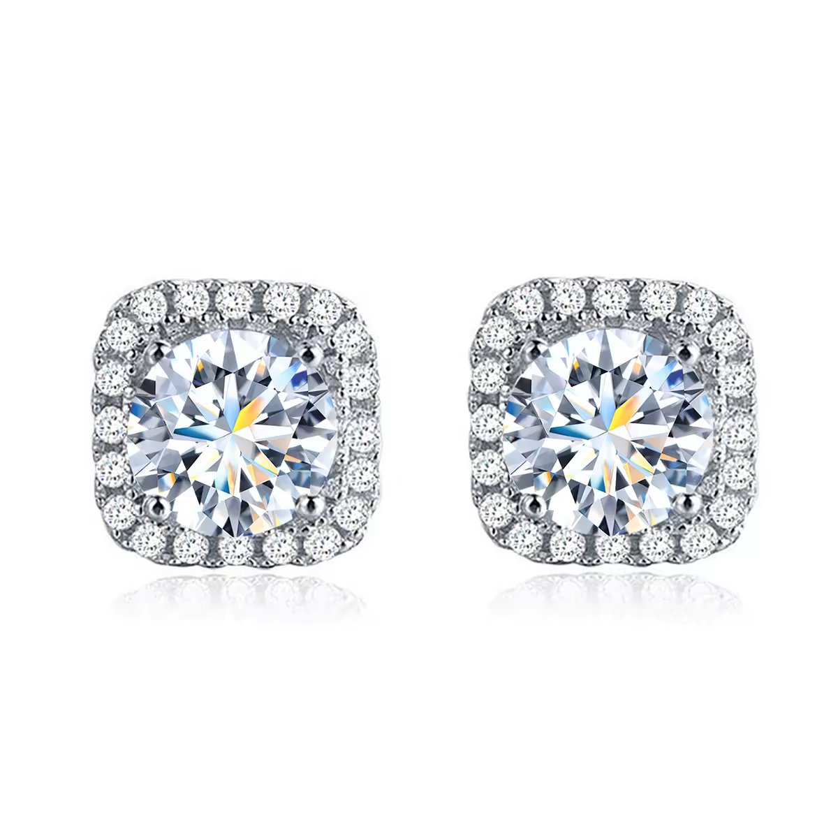 Cushion Diamond Earrings