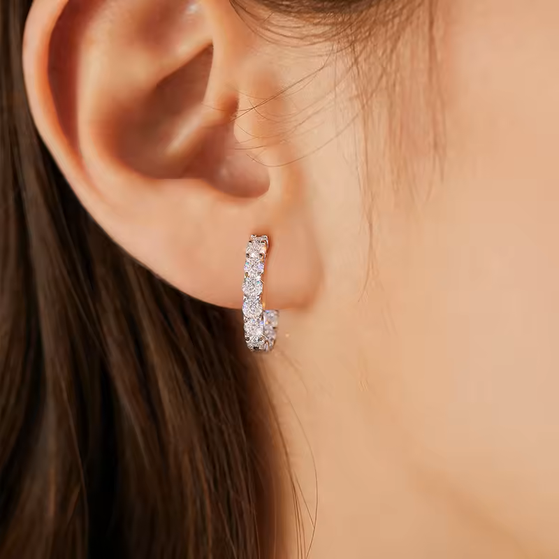 Inside Out Diamond Hoop Earrings