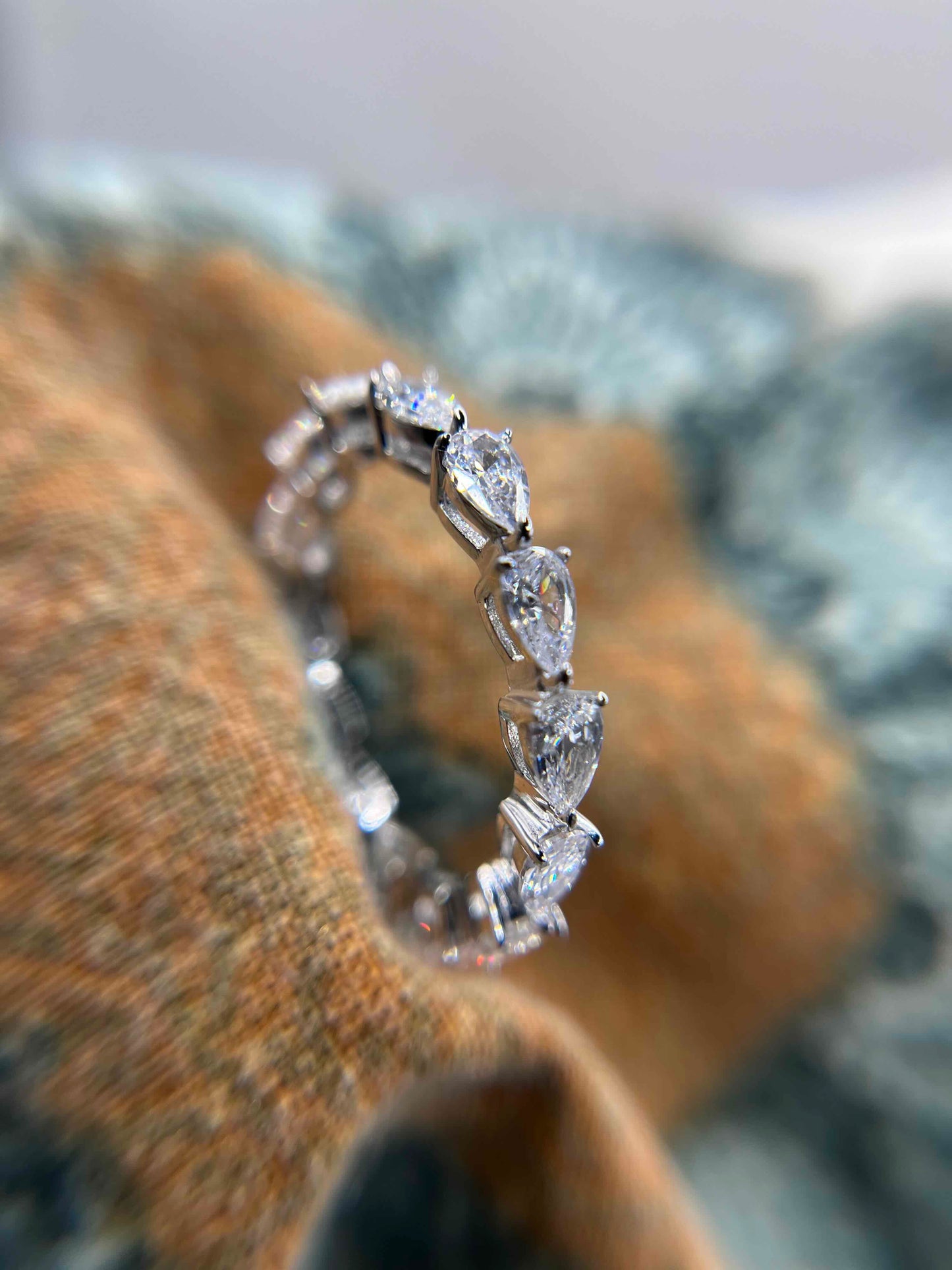 Pear Diamond Eternity Ring