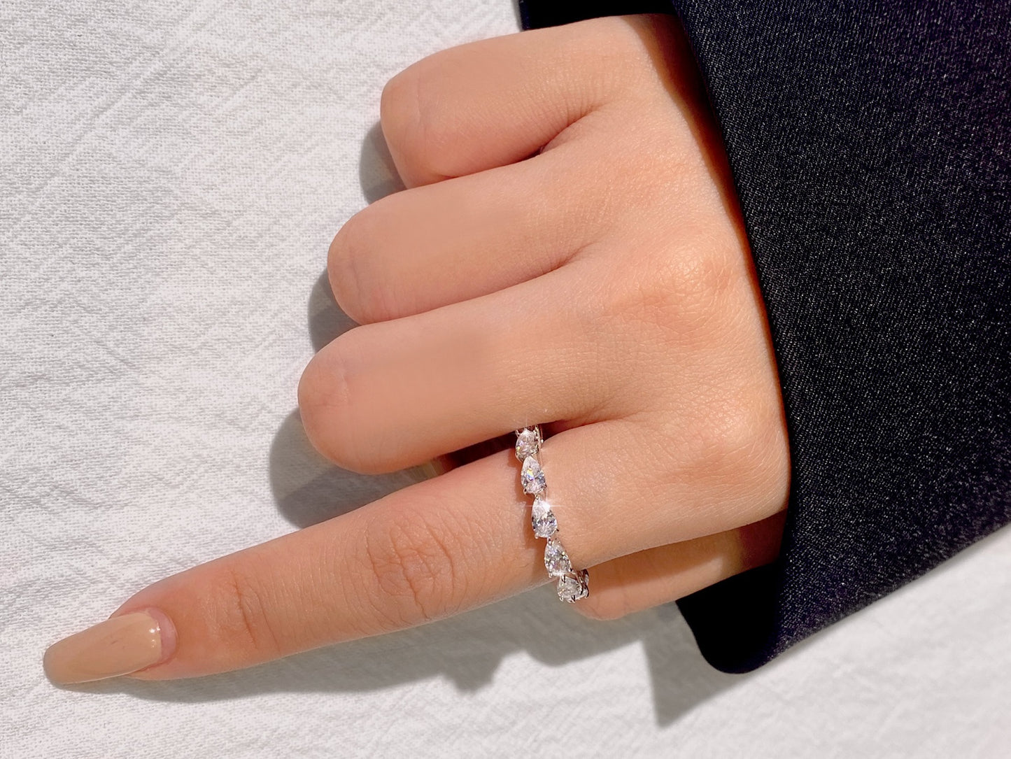 Pear Diamond Eternity Ring