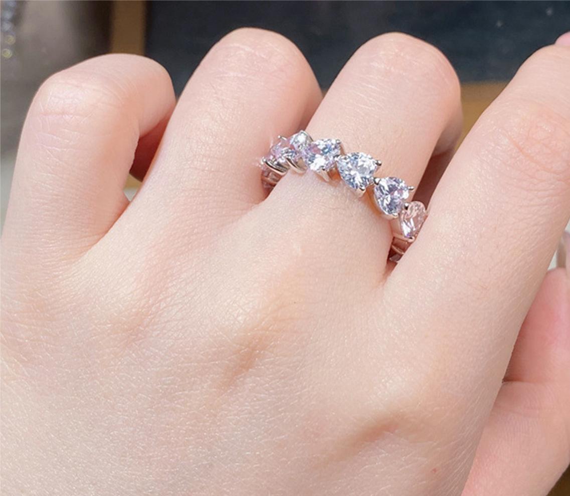Heart Diamond Eternity Band